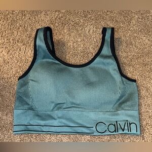 CALVIN KLEIN Performance Teal Sports Bra MEDIUM